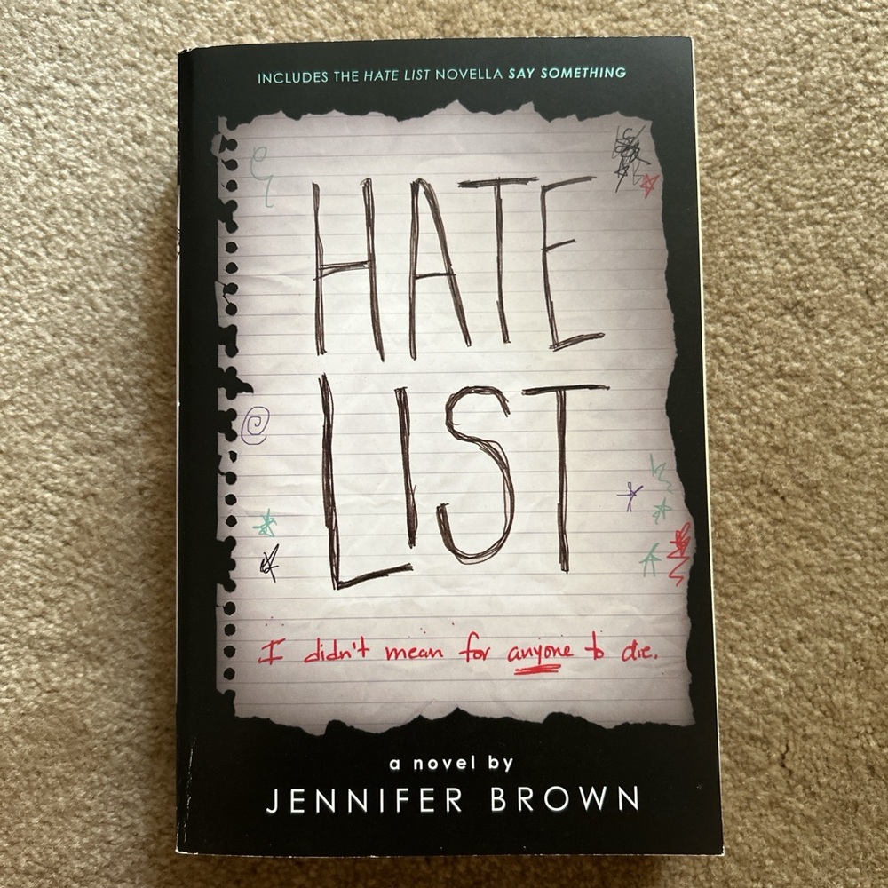 4/$20 Hate List by Jennifer Brown Book